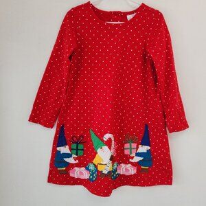Hanna Andersson Christmas Dress Gnomes Holiday Photos Polka Dot Girls 5
